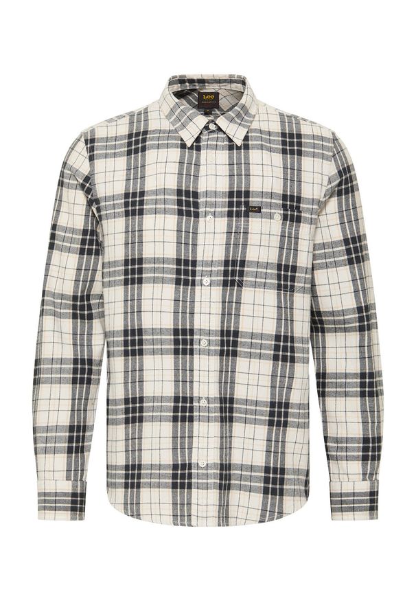 Lee - LEE MĘSKA KOSZULA LEESURE SHIRT ECRU 112341768 L66N016990
