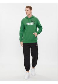 Puma Bluza Ess+ Col Big Logo 586765 Zielony Regular Fit. Kolor: zielony. Materiał: bawełna, syntetyk #4