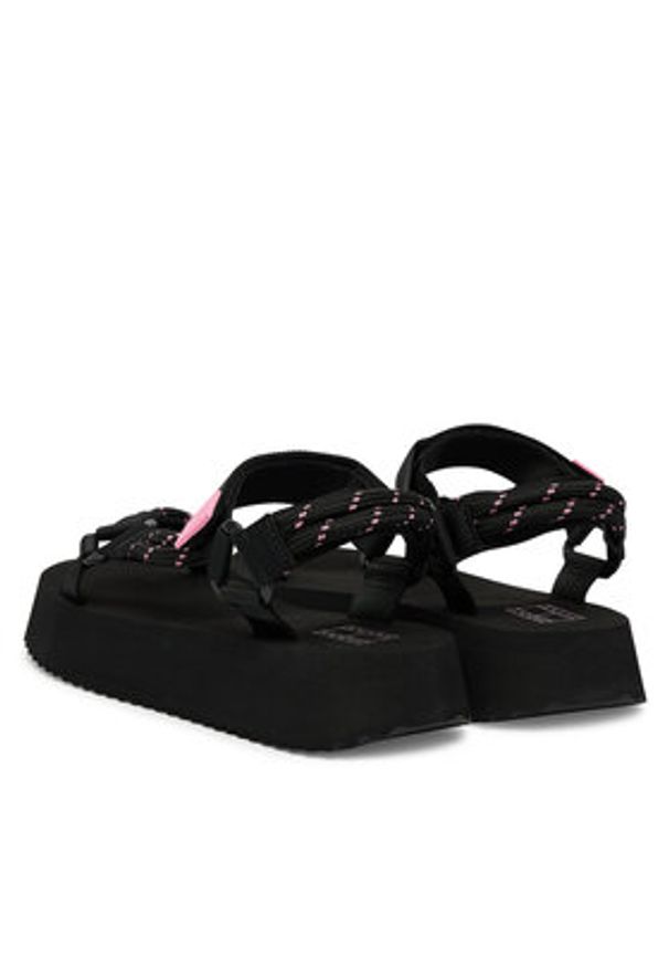 Tommy Jeans Sandały Tjw Eva Rope Sandal EN0EN02970 Czarny. Kolor: czarny. Materiał: materiał