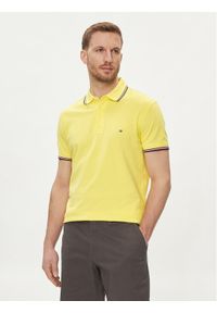 TOMMY HILFIGER - Tommy Hilfiger Polo 1985 MW0MW30750 Żółty Slim Fit. Typ kołnierza: polo. Kolor: żółty. Materiał: bawełna