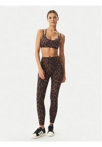 Adidas - adidas Legginsy Optime Power Leopard KF9094 Brązowy Slim Fit. Kolor: brązowy. Materiał: syntetyk #2