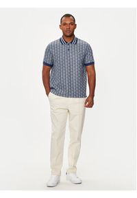 Lacoste Polo DH1417 Granatowy Slim Fit. Typ kołnierza: polo. Kolor: niebieski. Materiał: bawełna