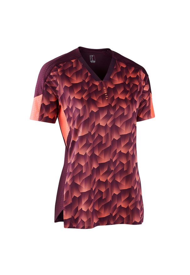 KIPSTA - Koszulka do piłki nożnej F900 damska. Kolor: fioletowy, wielokolorowy, pomarańczowy. Materiał: materiał. Sport: piłka nożna