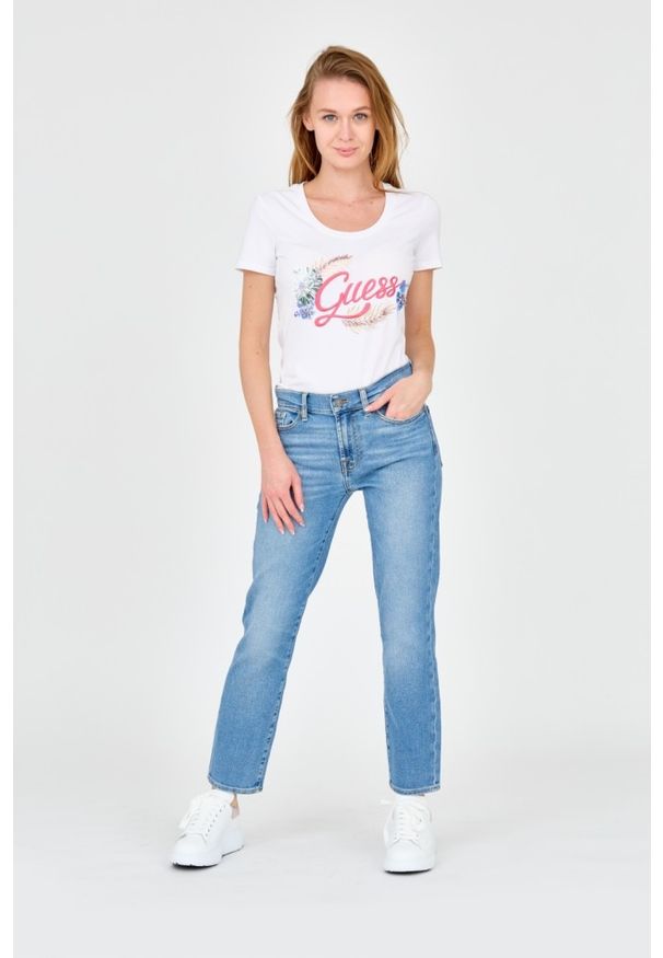7 FOR ALL MANKIND Niebieskie jeansy Roxanne. Kolor: niebieski. Styl: vintage