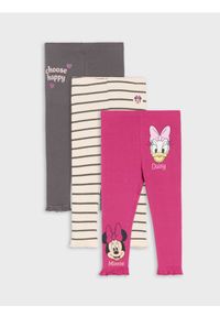 Sinsay - Legginsy 3 pack Minnie Mouse - szary. Kolor: szary. Wzór: motyw z bajki