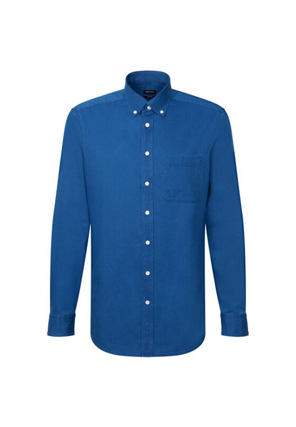 Seidensticker Koszula 01.142630 Niebieski Regular Fit. Kolor: niebieski. Materiał: bawełna