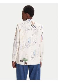 Desigual Marynarka Arty 25WWEW21 Biały Regular Fit. Kolor: biały. Materiał: bawełna