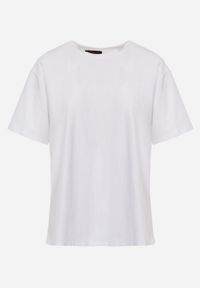 Renee - Biały Bawełniany T-shirt o Kroju Oversize Neduna. Okazja: na co dzień. Kolor: biały. Materiał: bawełna. Styl: elegancki, casual #4
