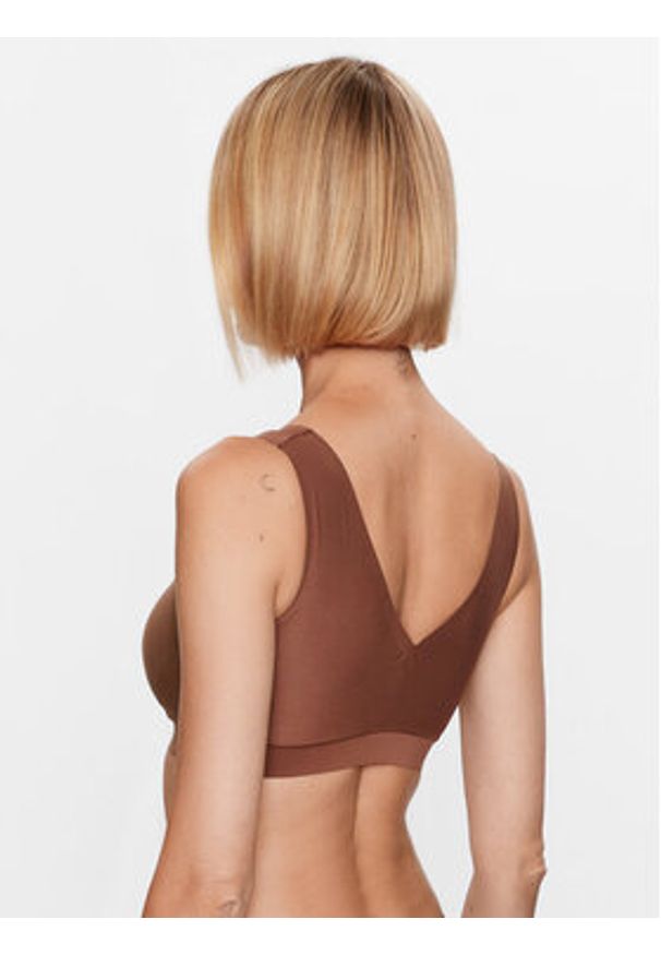 Chantelle Biustonosz top Soft Stretch C16A10 Brązowy. Kolor: brązowy. Materiał: syntetyk