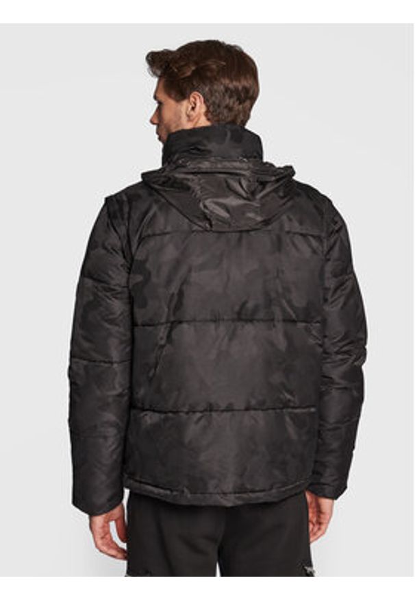 Karl Lagerfeld - KARL LAGERFELD Kurtka zimowa 505007 524506 Czarny Regular Fit. Typ kołnierza: dekolt w karo. Kolor: czarny. Materiał: syntetyk. Sezon: zima