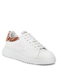 Emporio Armani Sneakersy X3X024 XN388 R297 Biały. Kolor: biały. Materiał: skóra