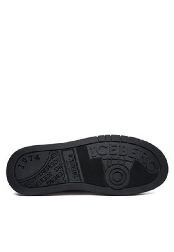 Iceberg Sneakersy Clock IU175107 Czarny. Kolor: czarny. Materiał: skóra