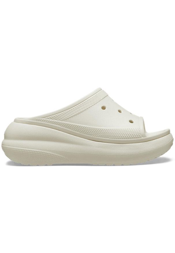 Klapki damskie Crocs Crush Slide Bone Os. Kolor: biały. Materiał: syntetyk, materiał. Styl: sportowy