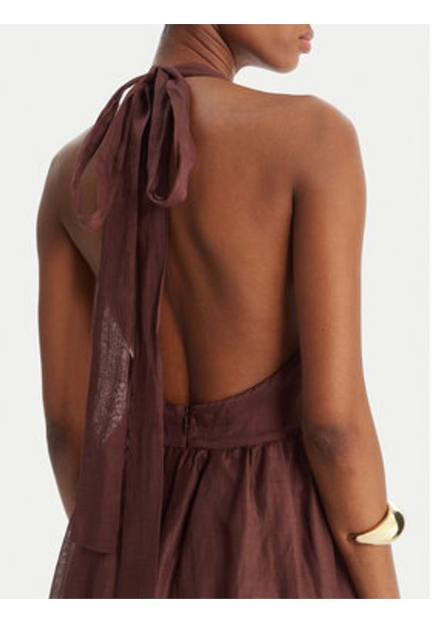 BARDOT - Bardot Sukienka koktajlowa Cavarly 60361DB Brązowy Regular Fit. Kolor: brązowy. Styl: wizytowy