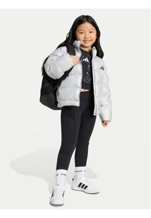 Adidas - adidas Kurtka zimowa JW2474 Srebrny Regular Fit. Kolor: srebrny. Materiał: syntetyk. Sezon: zima