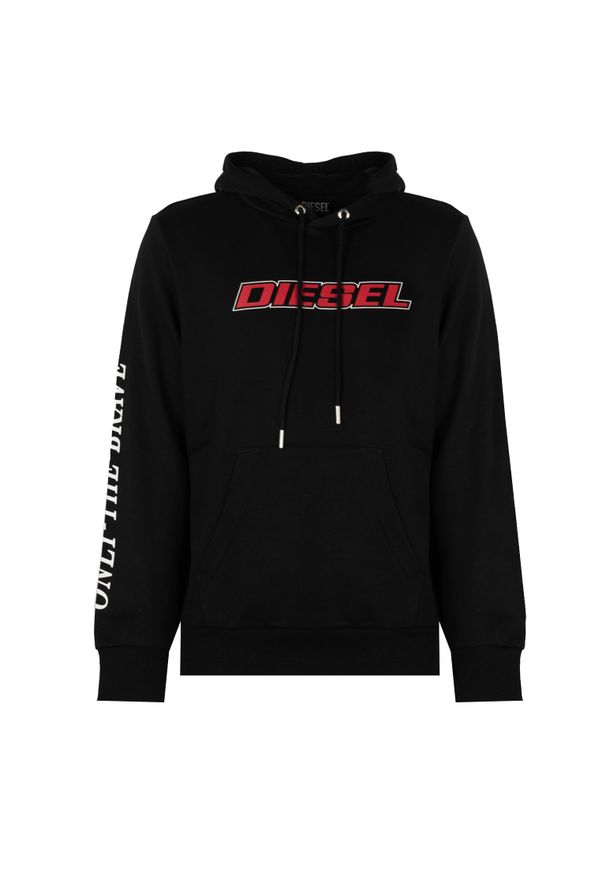 Diesel Bluza "S-Girk" | A02967-RHAYT-9XX | Mężczyzna | Czarny. Okazja: na co dzień. Kolor: czarny. Materiał: bawełna, poliester. Wzór: nadruk. Styl: sportowy, casual