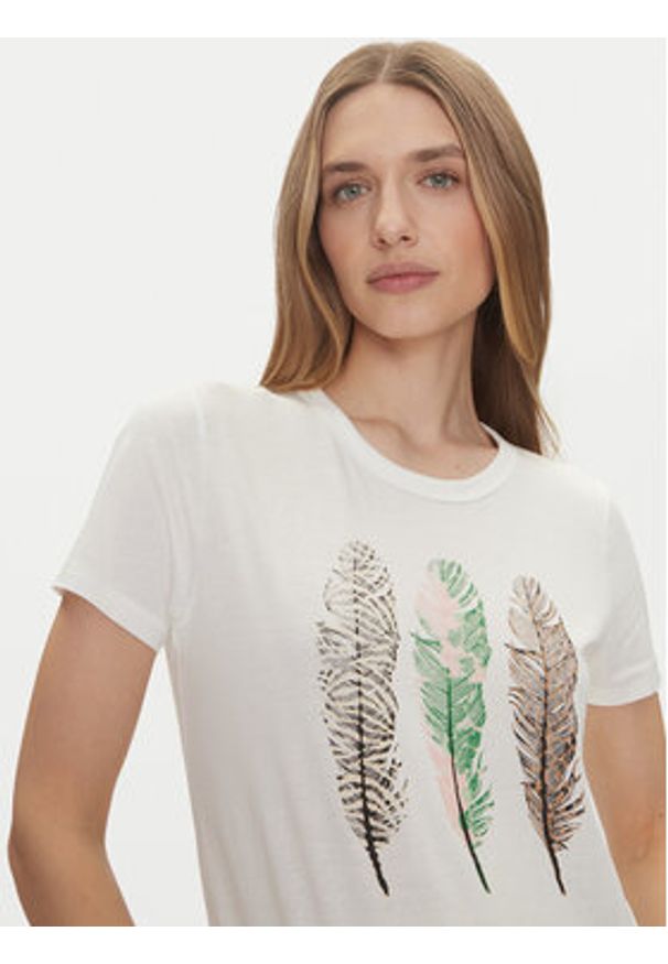 JDY T-Shirt Michigan 15311702 Biały Regular Fit. Kolor: biały. Materiał: bawełna