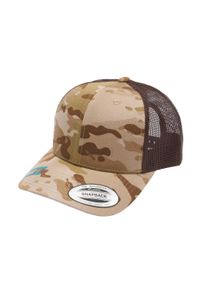 FLEXFIT - YP Classics Retro Trucker Cap. Kolor: brązowy, zielony, wielokolorowy. Styl: retro