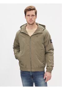 Calvin Klein Jeans Kurtka przejściowa Hooded Padded Harrington J30J324698 Zielony Regular Fit. Kolor: zielony. Materiał: syntetyk