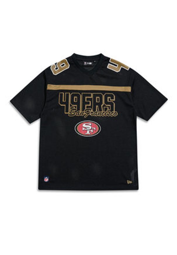 New Era T-Shirt Saf49E Mesh Graphic Jersey 60596390 Czarny Regular Fit. Kolor: czarny. Materiał: syntetyk