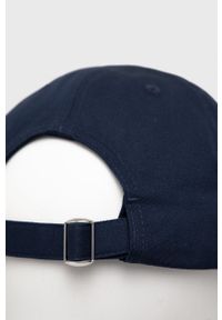 Tommy Jeans czapka bawełniana kolor granatowy z aplikacją. Kolor: niebieski. Materiał: bawełna. Wzór: aplikacja