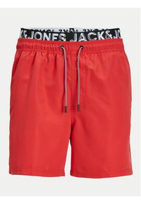 Jack & Jones - Jack&Jones Szorty kąpielowe Jpstfiji 12227254 Czerwony Regular Fit. Kolor: czerwony. Materiał: syntetyk #5