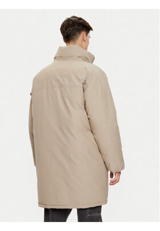 Alpha Industries Parka 148124 Brązowy Regular Fit. Kolor: brązowy. Materiał: bawełna