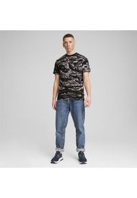 Puma - Męska koszulka z grafiką ESS+ CAMO PUMA Black. Kolor: czarny