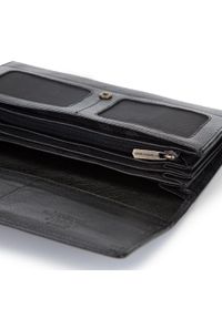 Wittchen - Damski portfel z RFID skórzany z kieszenią na suwak czarny. Kolor: czarny. Materiał: skóra #6