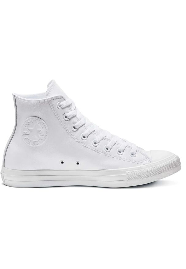 Adidasy Converse Chuck Taylor All Star Leather, Dla obu płci. Kolor: biały. Materiał: skóra ekologiczna, materiał. Model: Converse All Star