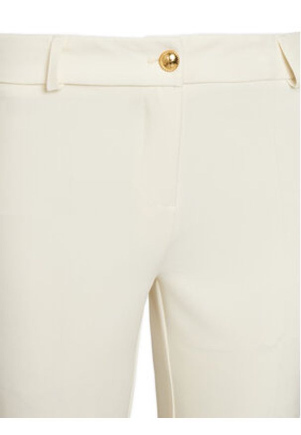 Maryley Spodnie materiałowe 25EB52Z/M24/43VA Écru Regular Fit. Materiał: syntetyk