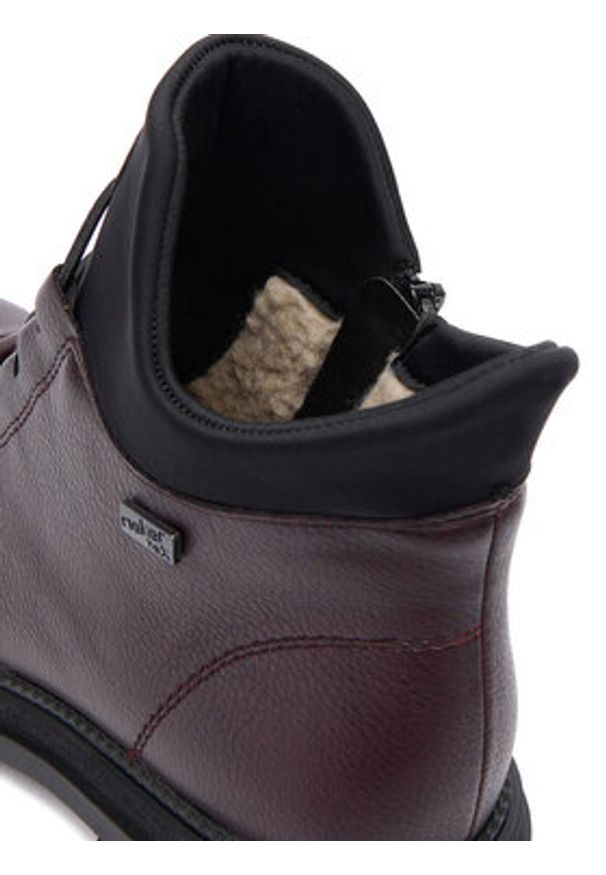 Rieker Trzewiki Y3163-35 Bordowy. Kolor: czerwony. Materiał: materiał, syntetyk