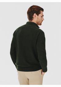 Pako Lorente - PAKO LORENTE – Ciemnozielony sweter męski z bawełny organicznej. Typ kołnierza: kołnierzyk stójkowy. Kolor: zielony. Materiał: bawełna. Sezon: zima, jesień #6