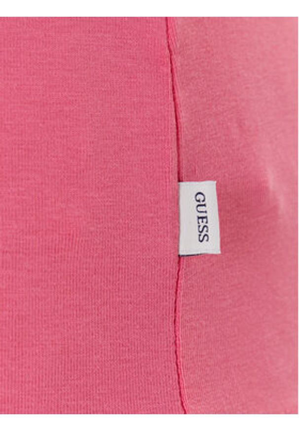 Guess T-Shirt W4YI10 J1314 Różowy Regular Fit. Kolor: różowy. Materiał: bawełna