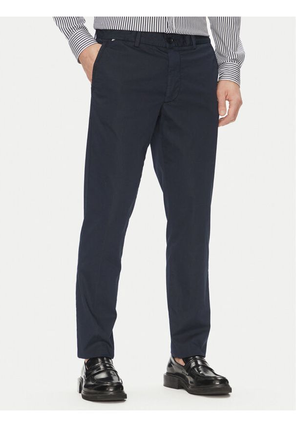 BOSS Spodnie materiałowe H-Kaiton1 50540650 Granatowy Slim Fit. Kolor: niebieski. Materiał: bawełna