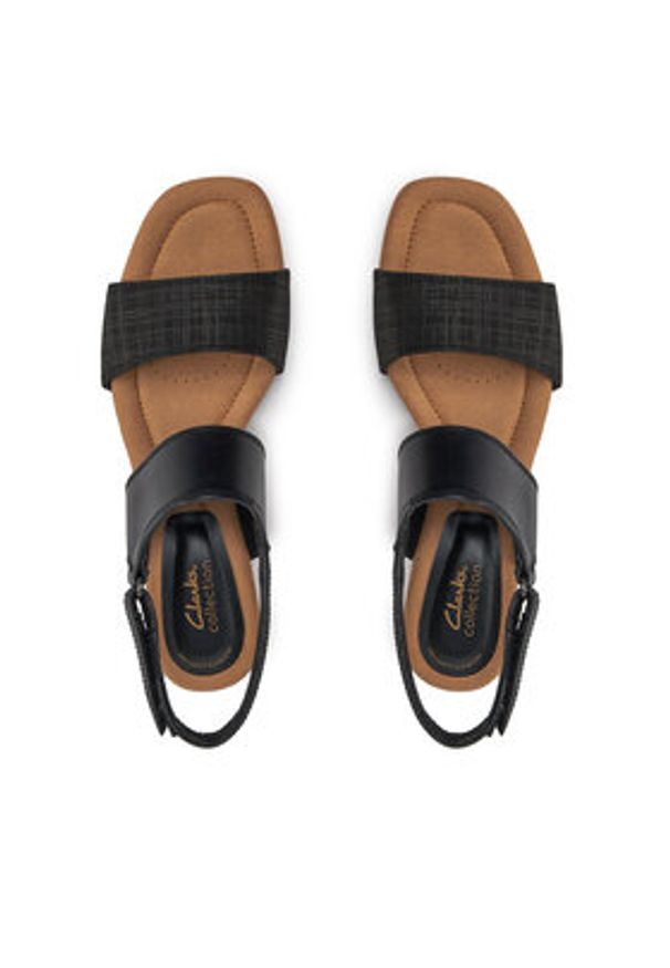 Clarks Sandały Kyarra Faye 26171237 Czarny. Kolor: czarny. Materiał: skóra