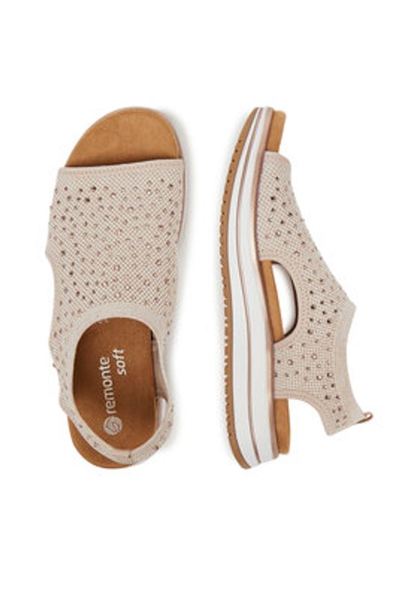 Remonte Sandały D1J55-31 Różowy. Kolor: różowy. Materiał: materiał