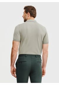 Pako Lorente - PAKO LORENTE – Zielony t-shirt polo. Okazja: na co dzień. Typ kołnierza: polo. Kolor: biały, czarny, zielony. Materiał: poliester, wiskoza. Styl: casual, elegancki #3