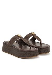 MICHAEL Michael Kors Japonki Koya Flip Flap 40R6KOFA2B Brązowy. Kolor: brązowy. Materiał: skóra #4