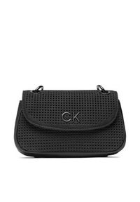 Calvin Klein Torebka Re-Lock Dbl Shoulder Bag Perf K60K610620 Czarny. Kolor: czarny. Materiał: skórzane #5