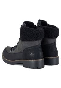 Rieker Trzewiki Y9101-45 Szary. Kolor: szary. Materiał: materiał #2