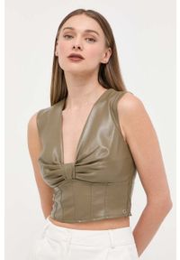Guess top damski kolor zielony. Kolor: zielony