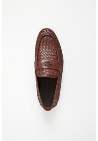 Baldinini - Loafersy męskie plecione skórzane BALDININI. Materiał: skóra #3