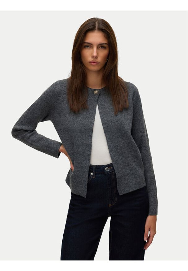 Vero Moda Kardigan Marina 10331339 Szary Regular Fit. Kolor: szary. Materiał: syntetyk