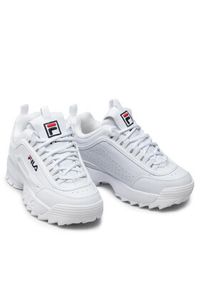 Fila Sneakersy Disruptor Kids 1010567.1FG Biały. Kolor: biały. Materiał: skóra