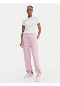 Lacoste Spodnie dresowe XF5244 Różowy Regular Fit. Kolor: różowy. Materiał: bawełna #2