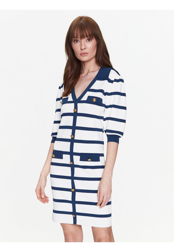 Silvian Heach Sukienka codzienna GPP23246VE Biały Regular Fit. Okazja: na co dzień. Kolor: biały. Materiał: wiskoza. Typ sukienki: proste. Styl: casual
