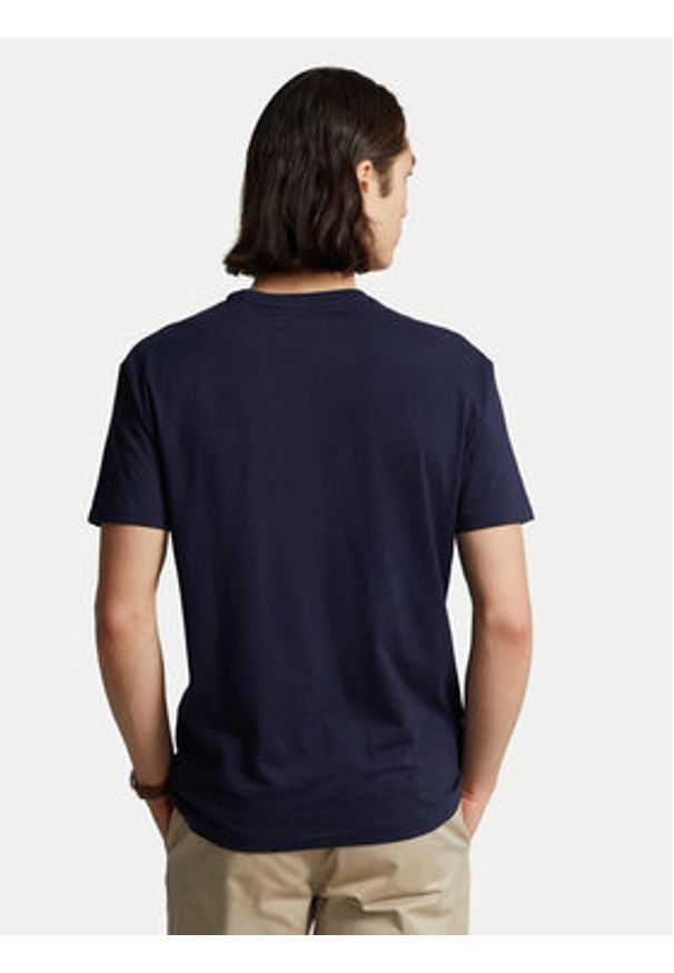 Polo Ralph Lauren T-Shirt Bsr 710680785 Granatowy Custom Slim Fit. Typ kołnierza: polo. Kolor: niebieski. Materiał: bawełna