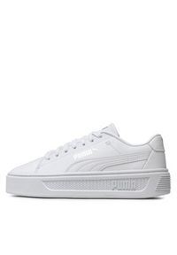 Puma Sneakersy Smash Platform V3 Sleek 38940101 Biały. Kolor: biały. Materiał: skóra. Obcas: na platformie #3