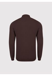 Pako Lorente - PAKO LORENTE – Brązowy półgolf męski. Kolor: brązowy. Materiał: poliamid, wiskoza. Wzór: gładki, ze splotem #3